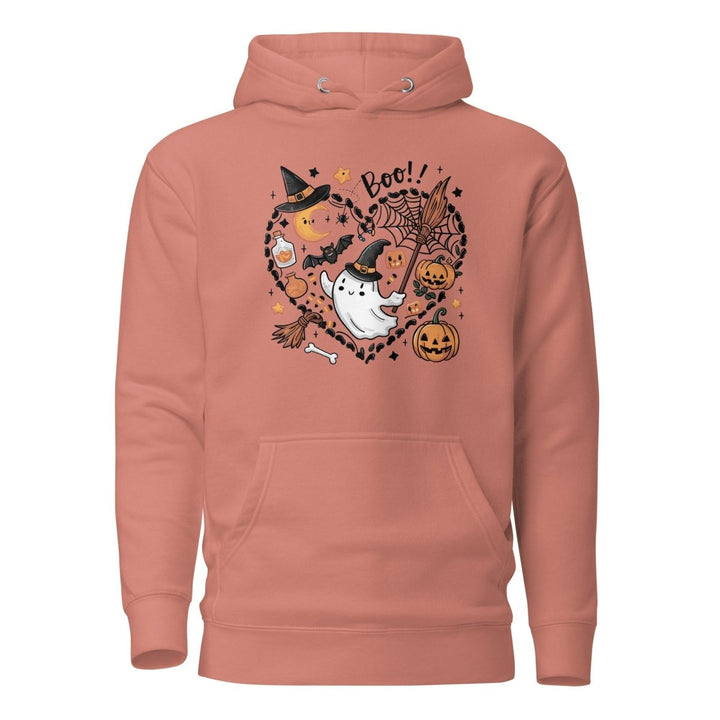 I Love BOO Halloween Graphic Hoodie - Black - S - ArtyKoala