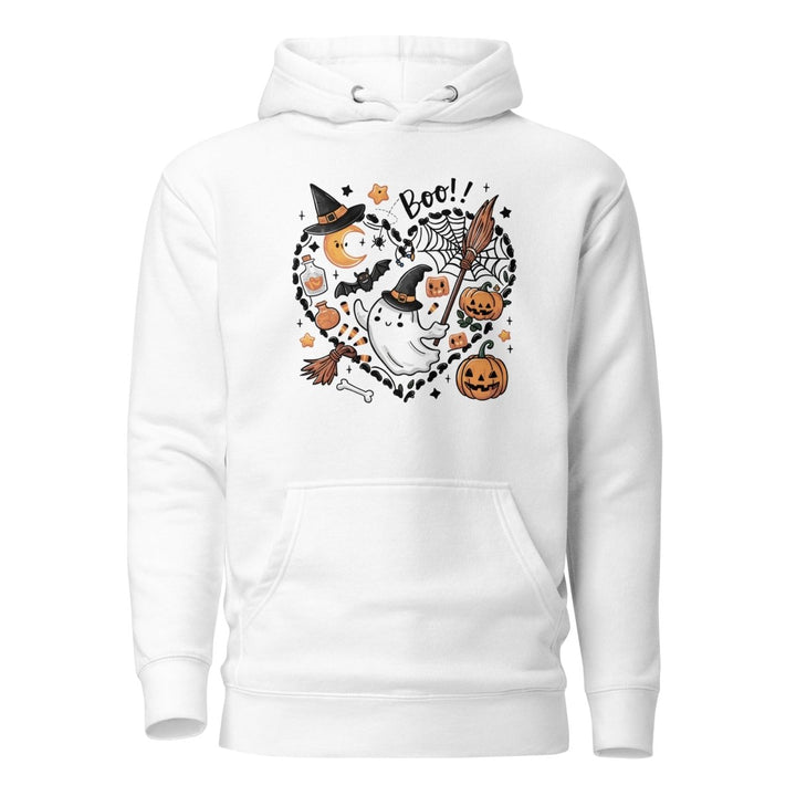 I Love BOO Halloween Graphic Hoodie - Black - S - ArtyKoala