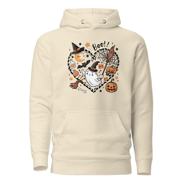 I Love BOO Halloween Unisex Premium Hoodie - Black / S - ArtyKoala