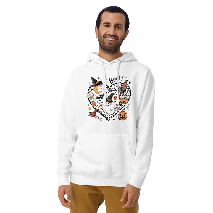 I Love BOO Halloween Unisex Premium Hoodie - Black / S - ArtyKoala