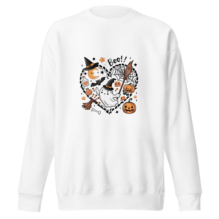 I Love BOO Halloween Unisex Premium Sweatshirt - ArtyKoala