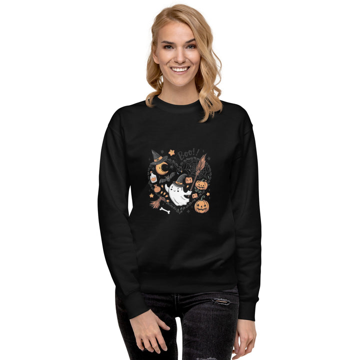 I Love BOO Halloween Unisex Premium Sweatshirt - ArtyKoala