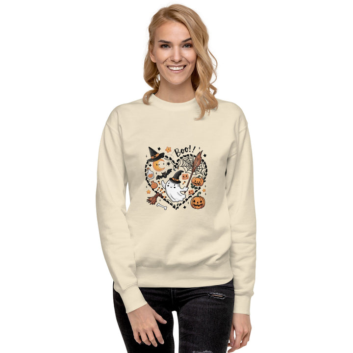 I Love BOO Halloween Unisex Premium Sweatshirt - ArtyKoala