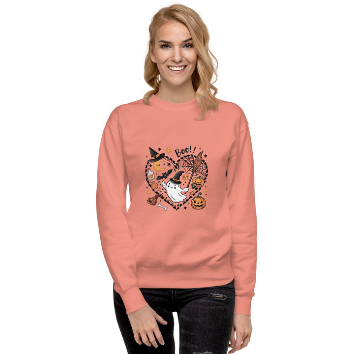 I Love BOO Halloween Unisex Premium Sweatshirt - ArtyKoala