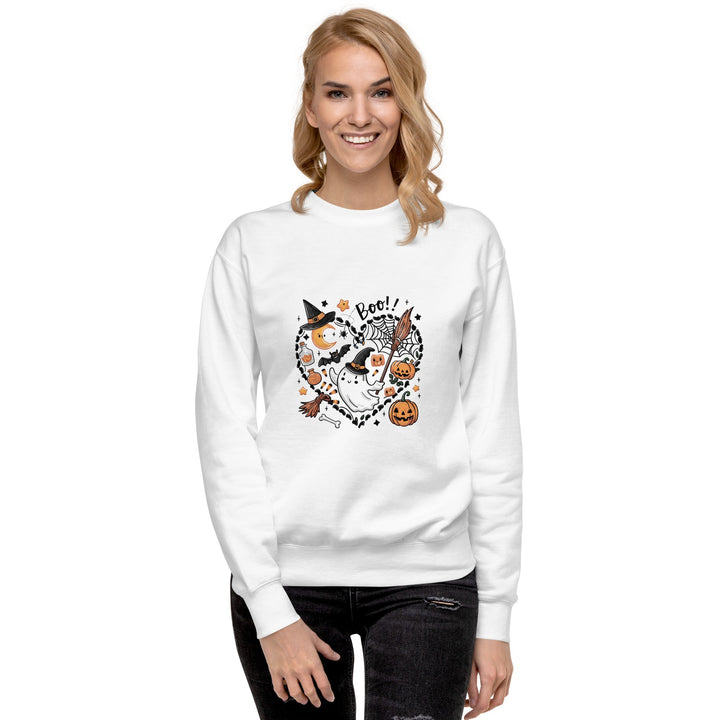 I Love BOO Halloween Unisex Premium Sweatshirt - ArtyKoala