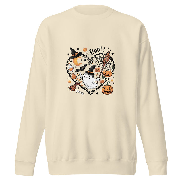 I Love BOO Halloween Unisex Premium Sweatshirt - ArtyKoala