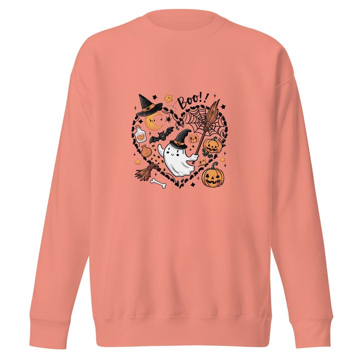 I Love BOO Halloween Unisex Premium Sweatshirt - ArtyKoala