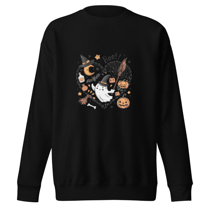 I Love BOO Halloween Unisex Premium Sweatshirt - ArtyKoala