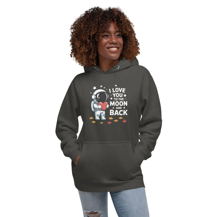 I Love You Astronaut Graphic Hoodie - White - S - ArtyKoala