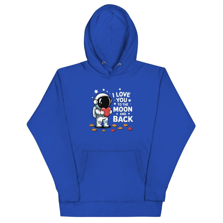 I Love You Astronaut Graphic Hoodie - Team Royal - S - ArtyKoala