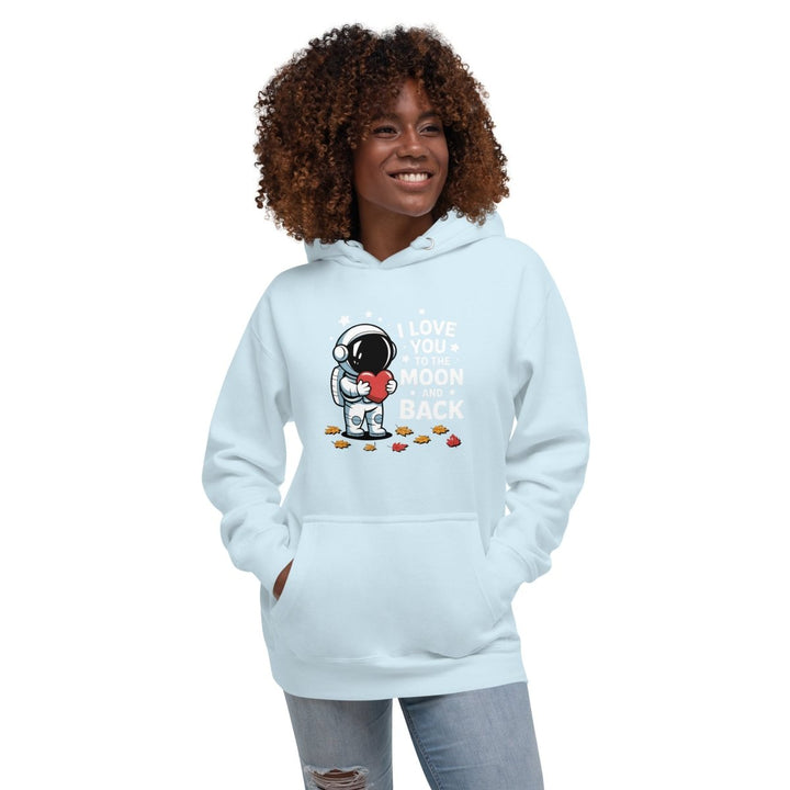 I Love You Astronaut Graphic Hoodie - White - S - ArtyKoala