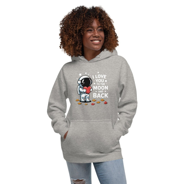 I Love You Astronaut Graphic Hoodie - White - S - ArtyKoala