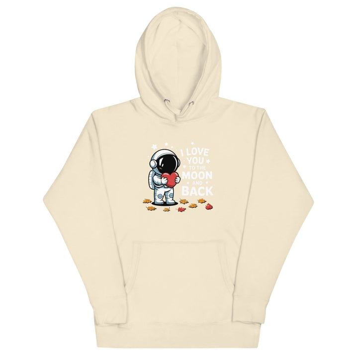 I Love You Astronaut Graphic Hoodie - Bone - S - ArtyKoala