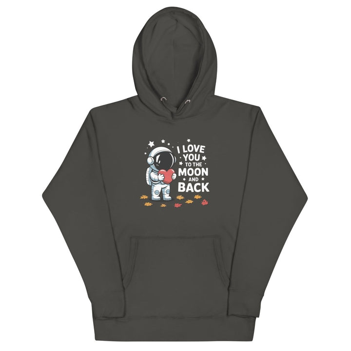 I Love You Astronaut Graphic Hoodie - Vintage Black - S - ArtyKoala
