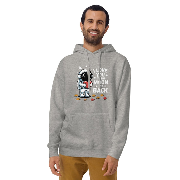 I Love You Astronaut Graphic Hoodie - White - S - ArtyKoala