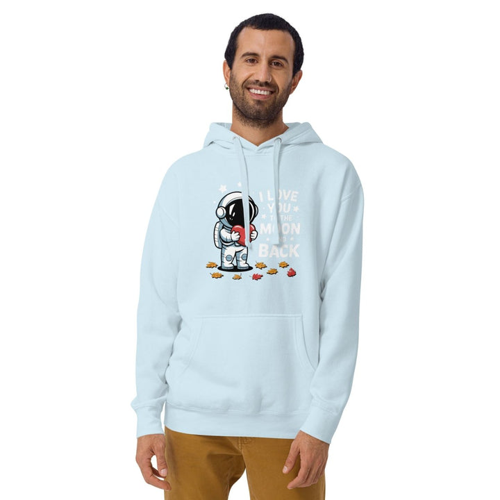 I Love You Astronaut Graphic Hoodie - White - S - ArtyKoala