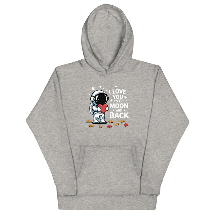 I Love You Astronaut Graphic Hoodie - Carbon Grey - S - ArtyKoala