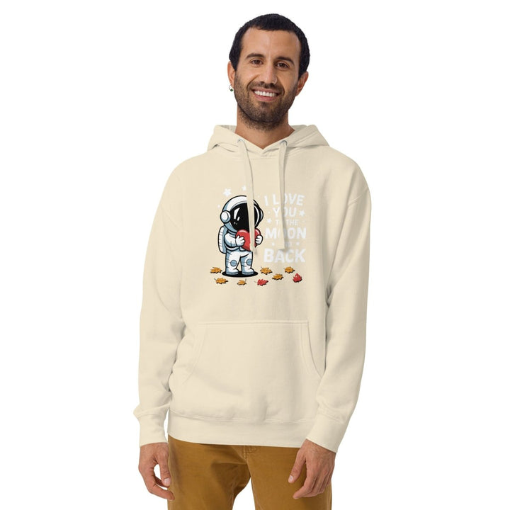 I Love You Astronaut Graphic Hoodie - White - S - ArtyKoala