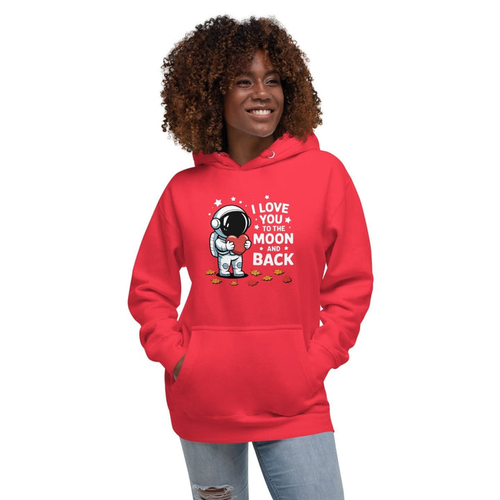 I Love You Astronaut Graphic Hoodie - White - S - ArtyKoala