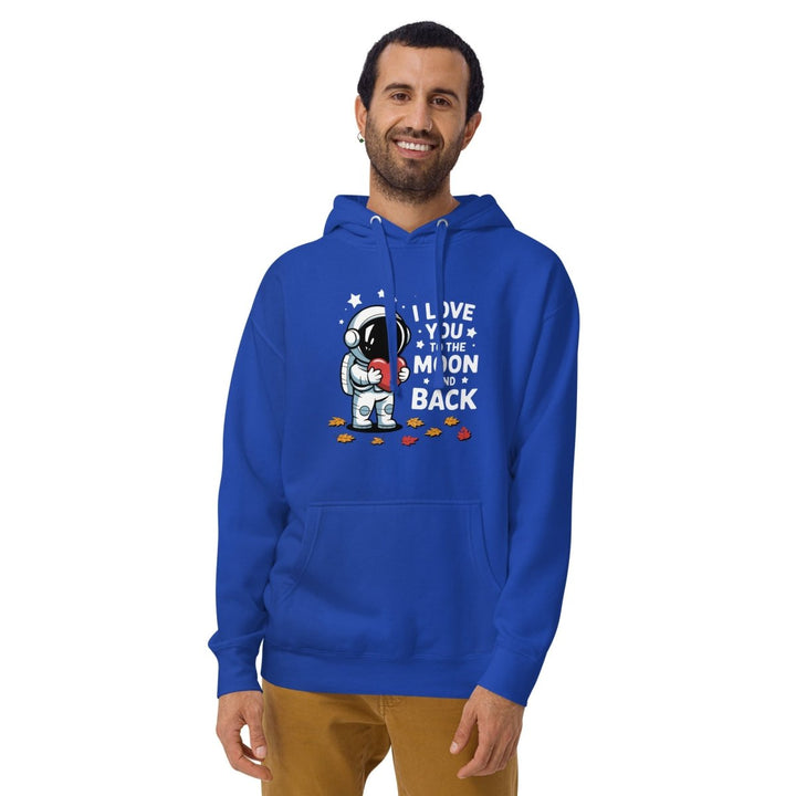 I Love You Astronaut Graphic Hoodie - Team Royal - S - ArtyKoala