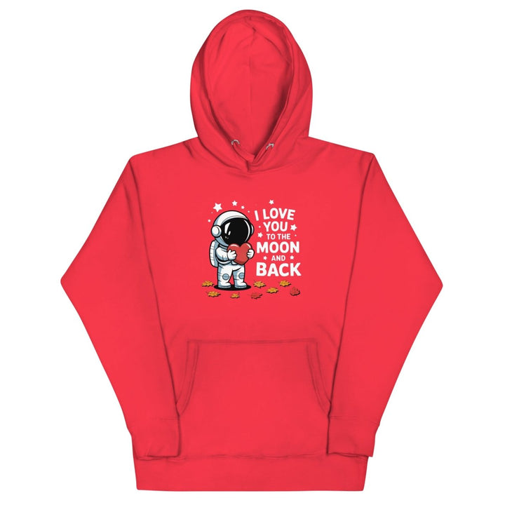 I Love You Astronaut Graphic Hoodie - Team Red - S - ArtyKoala