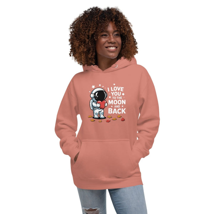 I Love You Astronaut Graphic Hoodie - White - S - ArtyKoala