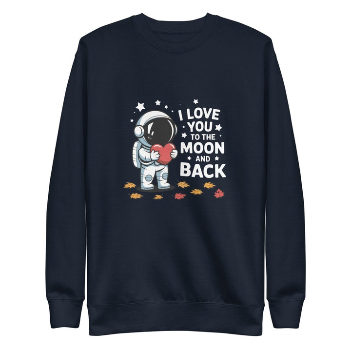 I Love You Astronaut Graphic Sweatshirt - Navy Blazer - S - ArtyKoala