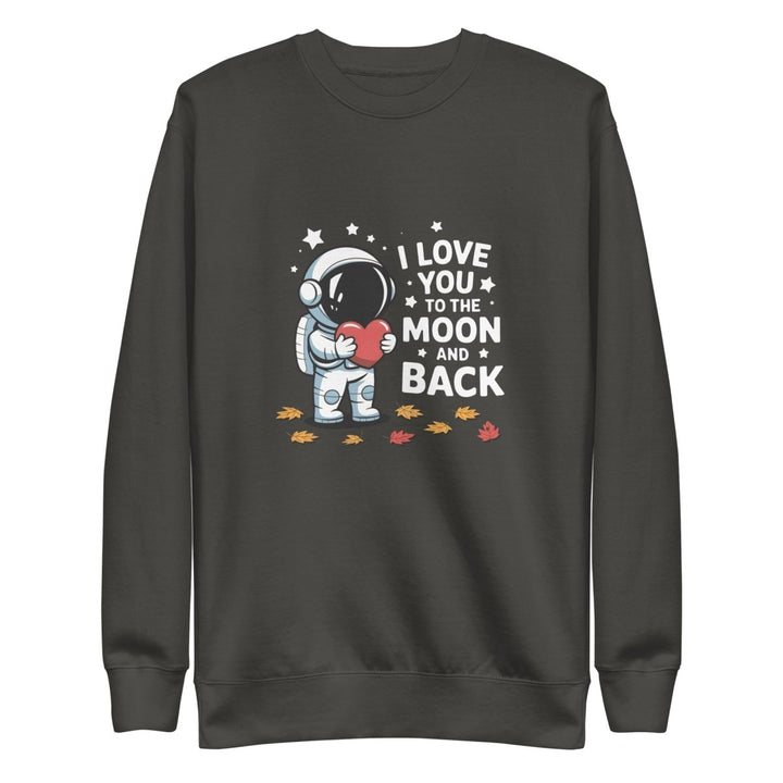 I Love You Astronaut Graphic Sweatshirt - Vintage Black - S - ArtyKoala