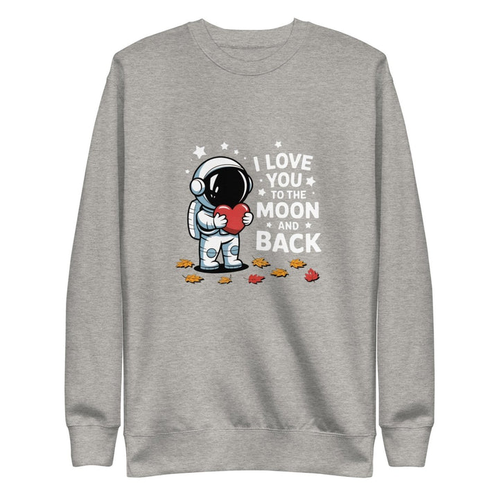 I Love You Astronaut Graphic Sweatshirt - Carbon Grey - S - ArtyKoala