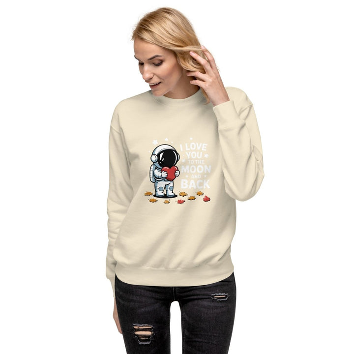 I Love You Astronaut Graphic Sweatshirt - White - S - ArtyKoala