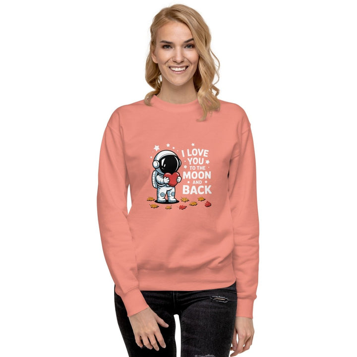 I Love You Astronaut Graphic Sweatshirt - White - S - ArtyKoala