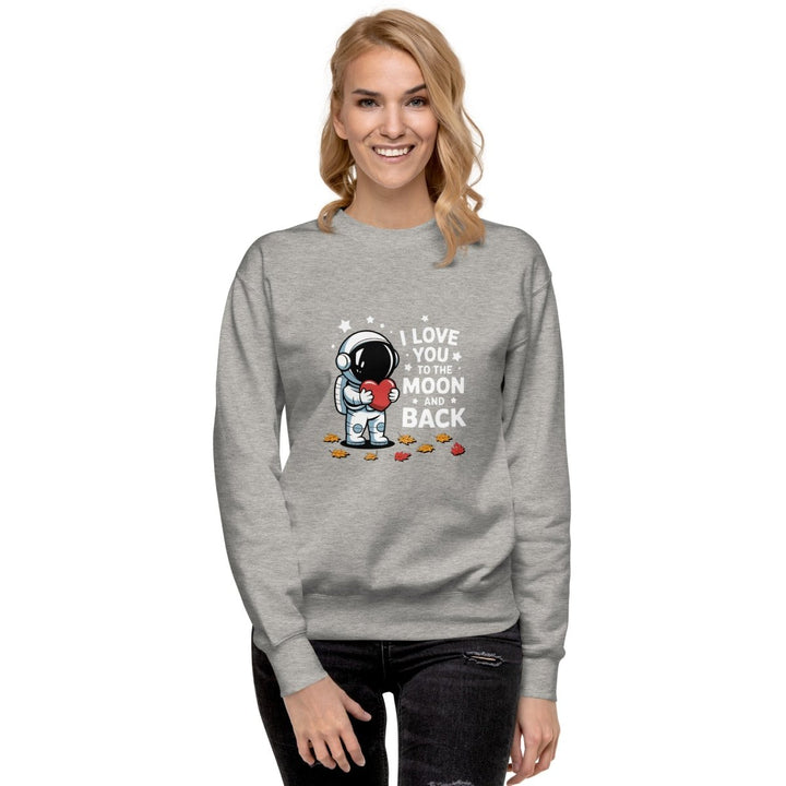 I Love You Astronaut Graphic Sweatshirt - White - S - ArtyKoala