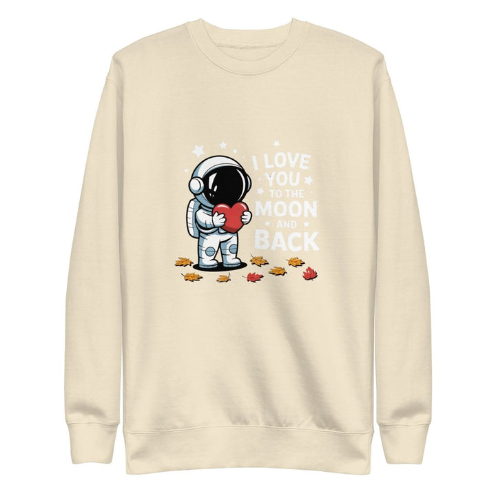 I Love You Astronaut Graphic Sweatshirt - Bone - S - ArtyKoala