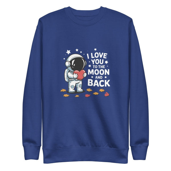 I Love You Astronaut Graphic Sweatshirt - Team Royal - S - ArtyKoala
