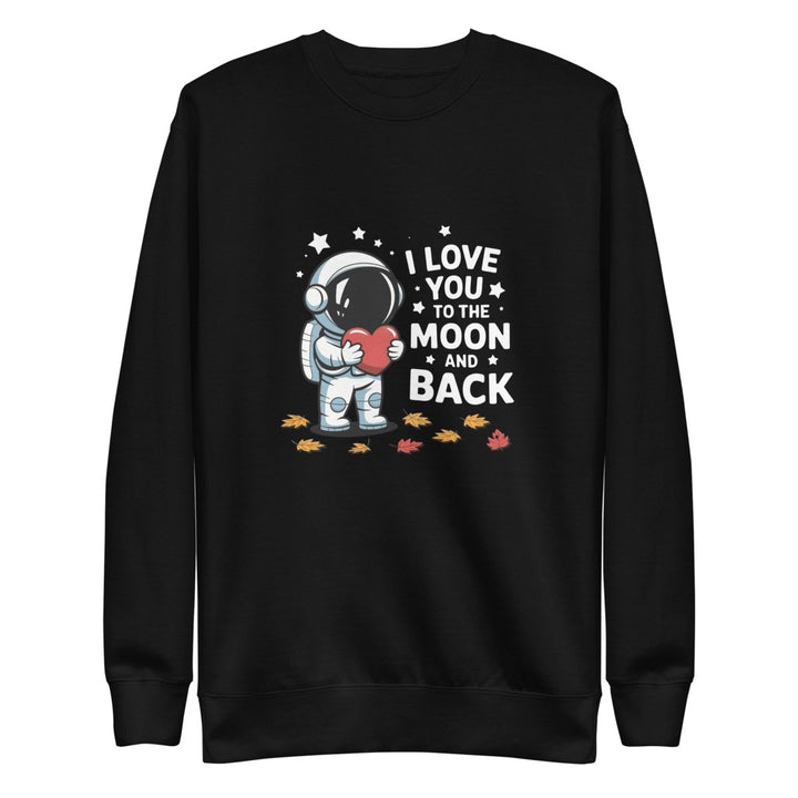 I Love You Astronaut Graphic Sweatshirt - Black - S - ArtyKoala
