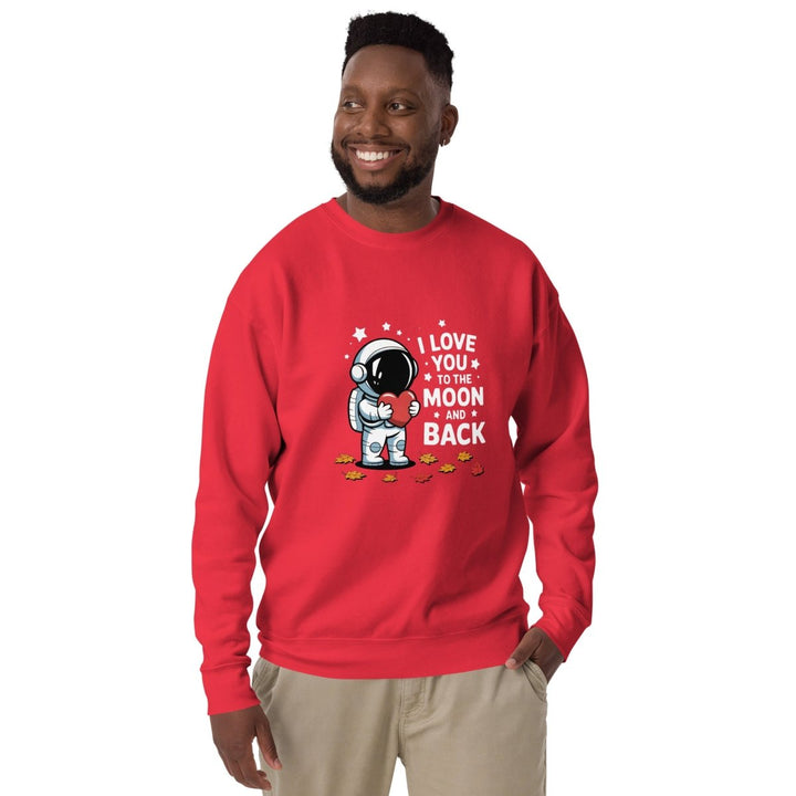 I Love You Astronaut Graphic Sweatshirt - White - S - ArtyKoala