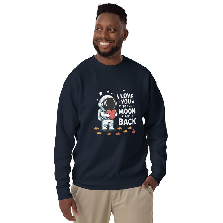 I Love You Astronaut Graphic Sweatshirt - White - S - ArtyKoala