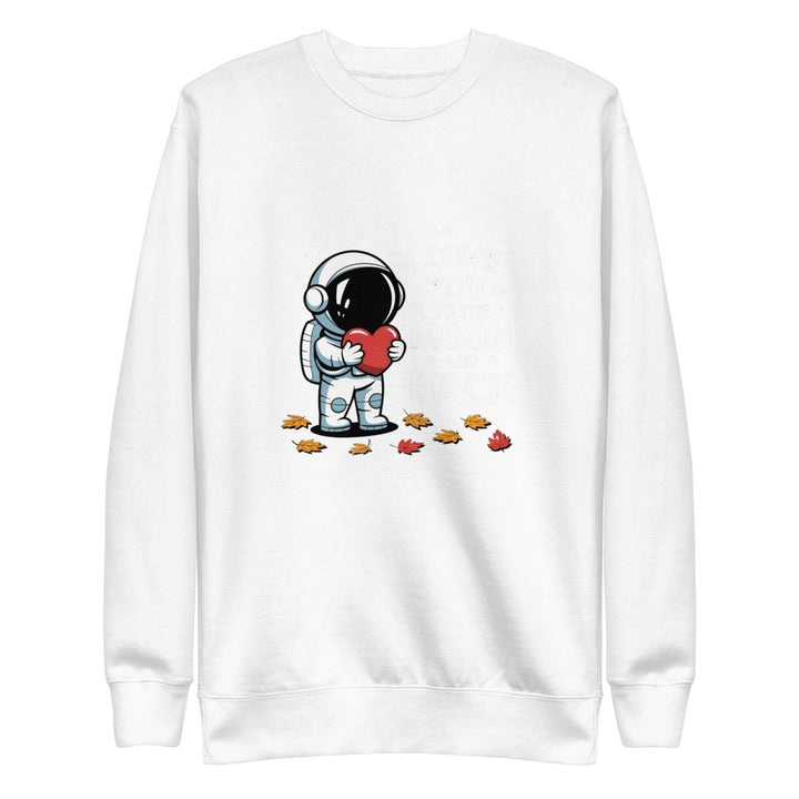 I Love You Astronaut Graphic Sweatshirt - White - S - ArtyKoala