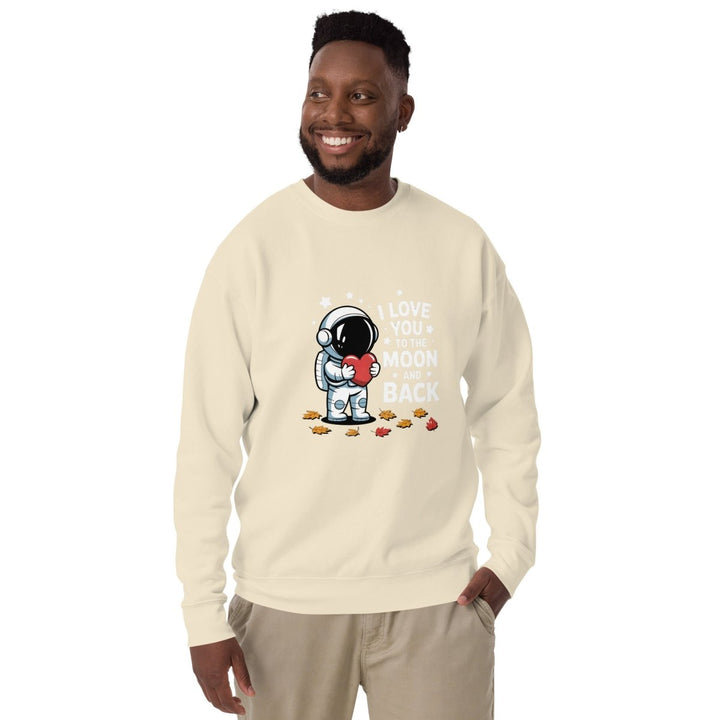 I Love You Astronaut Graphic Sweatshirt - White - S - ArtyKoala