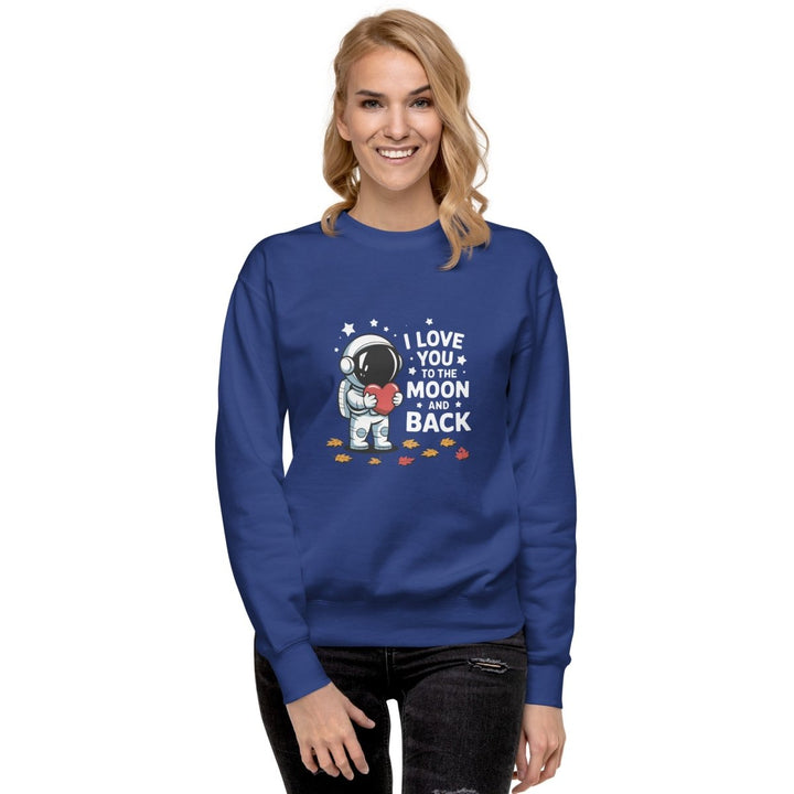 I Love You Astronaut Graphic Sweatshirt - White - S - ArtyKoala