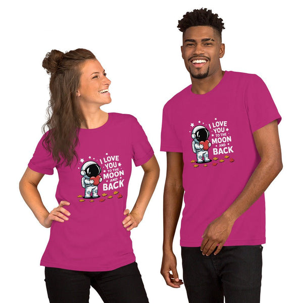 I Love You Astronaut Graphic Tee - Black Heather - XS - ArtyKoala
