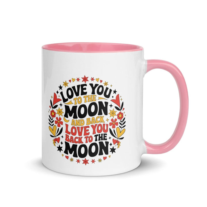 I Love You Back Colorful Print Mug - Pink - 11 oz - ArtyKoala