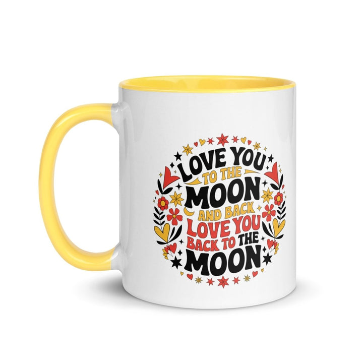 I Love You Back Colorful Print Mug - Red - 11 oz - ArtyKoala