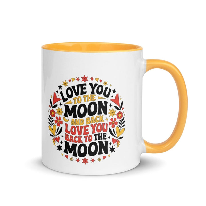 I Love You Back Colorful Print Mug - Golden Yellow - 11 oz - ArtyKoala