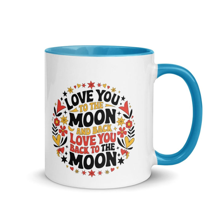 I Love You Back Colorful Print Mug - Blue - 11 oz - ArtyKoala
