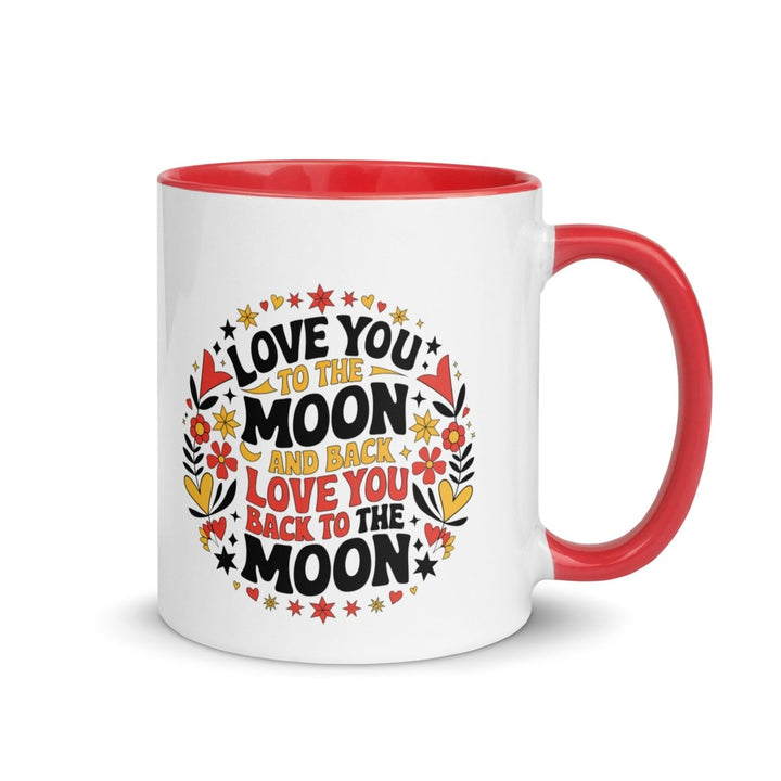 I Love You Back Colorful Print Mug - Red - 11 oz - ArtyKoala