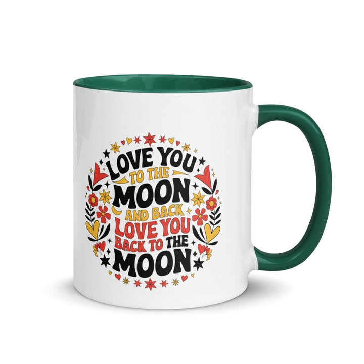 I Love You Back Colorful Print Mug - Dark green - 11 oz - ArtyKoala