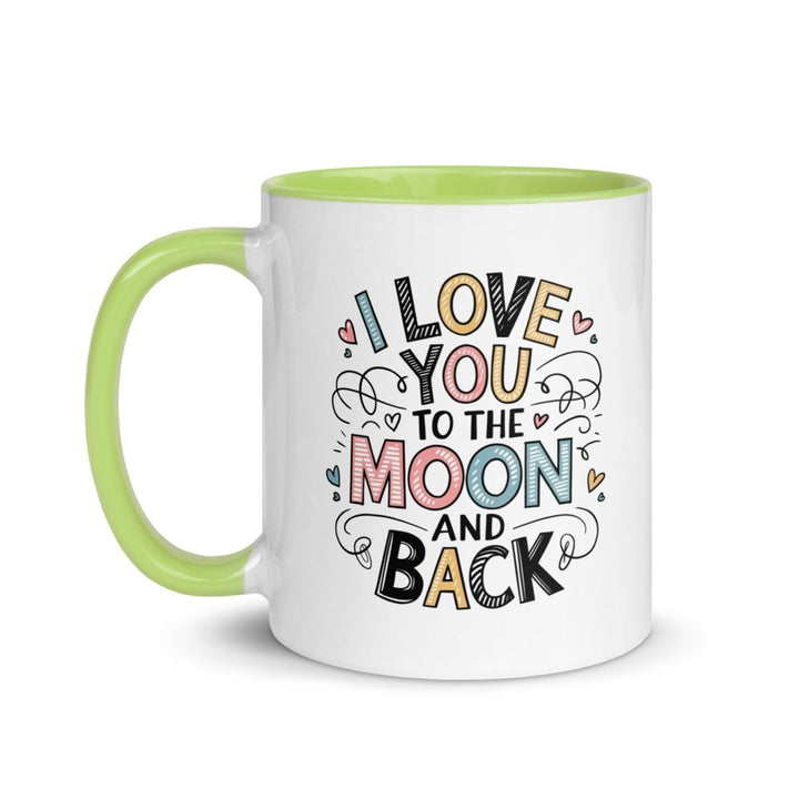I Love You Typography Colorful Print Mug - Dark green - 11 oz - ArtyKoala