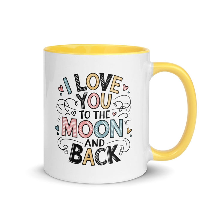 I Love You Typography Colorful Print Mug - Yellow - 11 oz - ArtyKoala