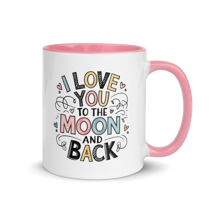 I Love You Typography Colorful Print Mug - Pink - 11 oz - ArtyKoala